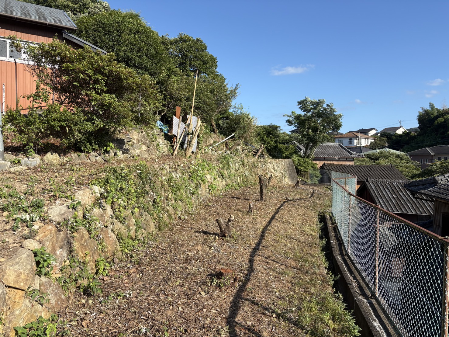 家の裏側の伐採・草刈り:施工後
